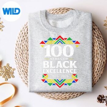 Alternative view of 100 Years Of Black Excellence Centennial Black History Month Love Silhouette SVG PNG