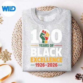 Alternative view of 100 Years Of Black Excellence Centennial Black History Month Retro PNG SVG for Cricut