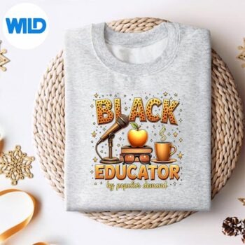 Alternative view of Black Educator By Popular Demand African American Teacher PNG SVG for Cricut