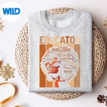 Alternative view of Black Educator Queen Black History Month Melanin SVG PNG Cut File