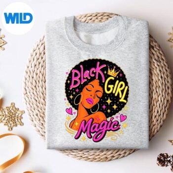 Alternative view of Black Girl Magic Afro Queen Melanin Empowerment SVG PNG Digital Design