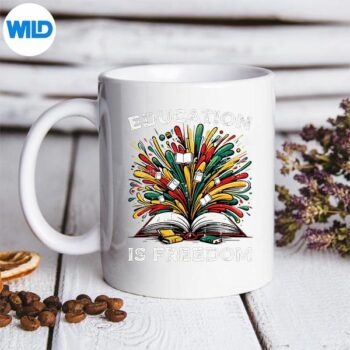 BlackHistoryBookEducationFreedomTeachermug