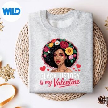 Alternative view of Black History Is My Valentine Month Valentines Day Heart PNG SVG for Cricut