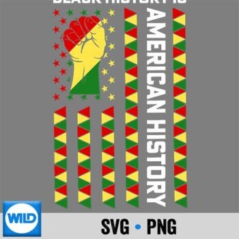Black History Month African American Pride Melanin Patriotic Design for Cricut