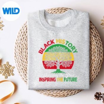 Alternative view of Black History Month Honoring Past Inspiring Future Retro Digital Download