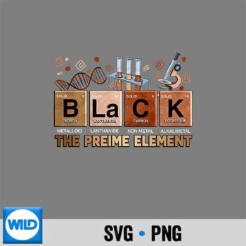 Black The Prime Element Black History Month Periodic Table SVG PNG Digital Design