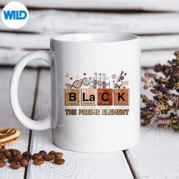 BlackThePrimeElementBlackHistoryMonthPeriodicTablemug
