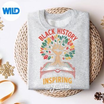 Alternative view of Honoring Past Inspiring Future Black History Month Retro SVG PNG Download