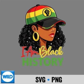 I Am Black History Month Afro Melanin Beauty Girls SVG PNG Download