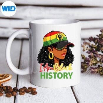 IAmBlackHistoryMonthAfroMelaninBeautyGirlsmug