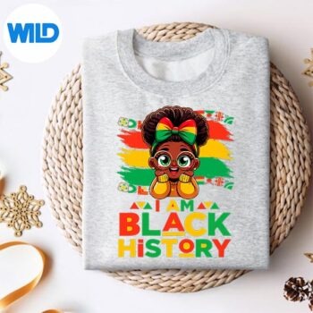 Alternative view of I Am Black History Month Black Melanin Girl SVG PNG Cut File