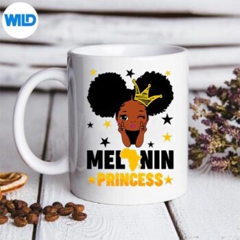 MelaninPrincessBlackHistoryMonthAfroAmericanGirlsmug