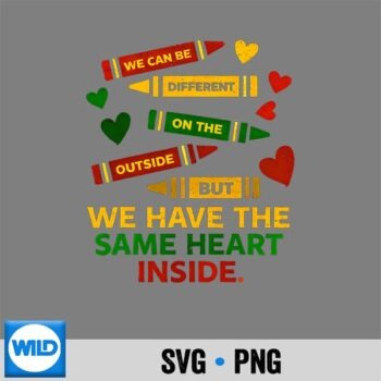 Same Heart Black History Month African American SVG PNG Cut File