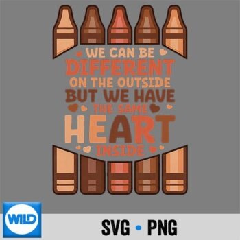 We Can Different On The Outside Black History Silhouette SVG PNG Cut File