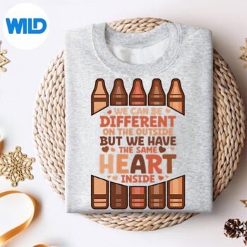 Alternative view of We Can Different On The Outside Black History Silhouette SVG PNG Cut File