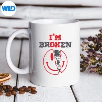 ConfusedSmileImBrokenInvisibleIllnessImOkBrokenmug