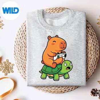 CuteCapybaraGamerAnimeTurtleKawaiisweater