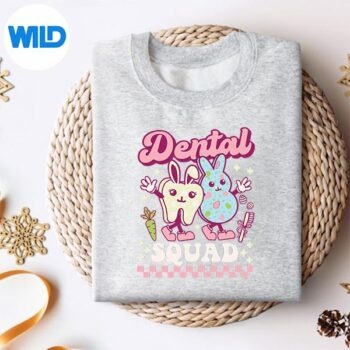 DentalSquadEasterHygienistDentistBunnyToothRdhsweater