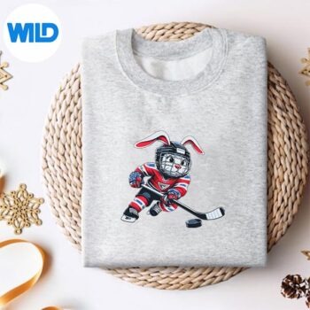 EasterBunnyIceHockeyPlayerCuteRabbitsweater