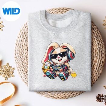 EasterVideoGamesBunnyHappyEasterDayGamersweater