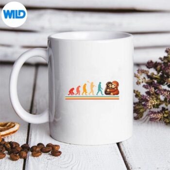 EvolutionHuggingMonkeyPunchPrimateSciencemug