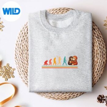 EvolutionHuggingMonkeyPunchPrimateSciencesweater
