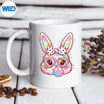 GirlsEasterCuteBunnyFacePinkEasterGirlsmug