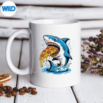 PizzaEatingSharkFoodLoversJawsomemug