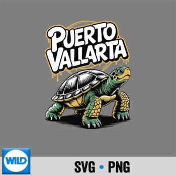 Puerto Vallarta Mexico Sea Turtle Beach Vacation SVG PNG Cut File PNG