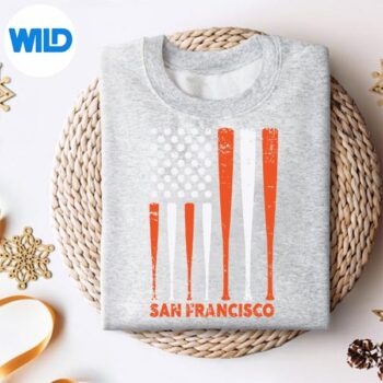 Alternative view of San Francisco Flag Vintage Baseball For Digital Download PNG