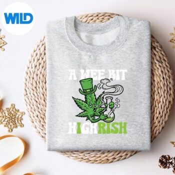 Alternative view of St Patricks Day Wee Bit Highrish Weed Saint Paddys Silhouette SVG PNG Cut File PNG