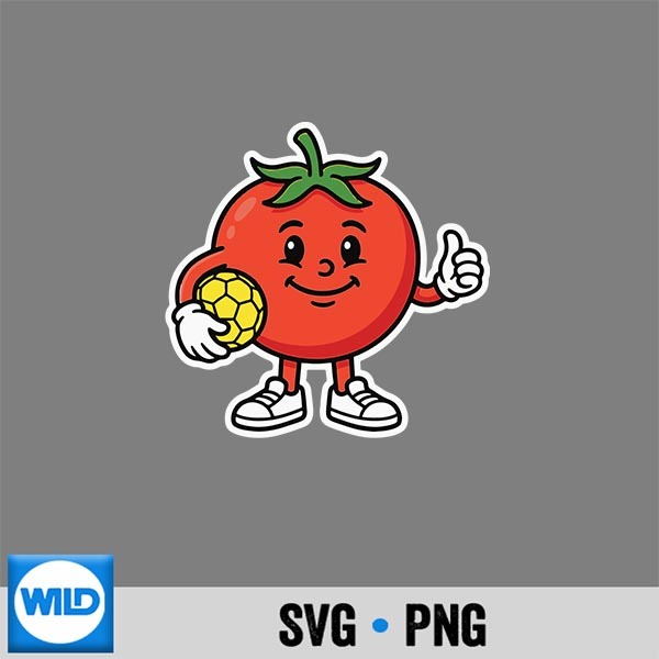 Tomato Soccer Player Cute Sports Character Silhouette SVG PNG Cut File PNG 1 Tomato Soccer Player Cute Sports Character Silhouette SVG PNG Cut File PNG
