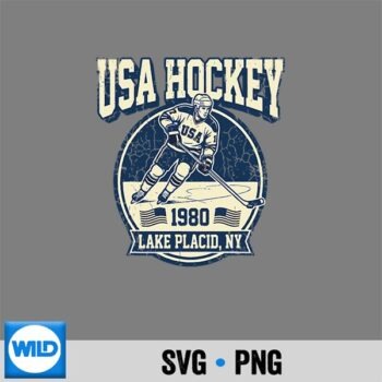 Usa Hockey 1980 Vintage SVG PNG Digital Download PNG