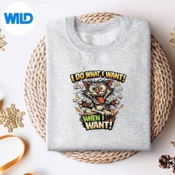 WildComicCatCrazyCartoonCatsweater