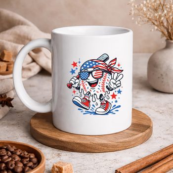 4thofJulyBaseballDripPatrioticAmericanFlagmug