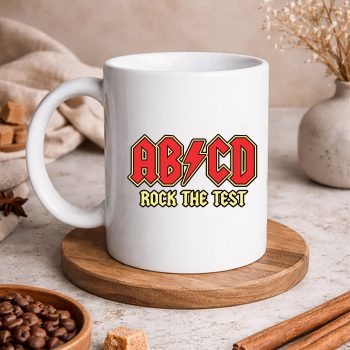 ABCDRockTheTestDayTeacherStudentMotivationalTestingmug
