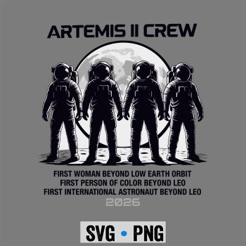 Artemis 2 Astronaut Moon Landing SVG PNG