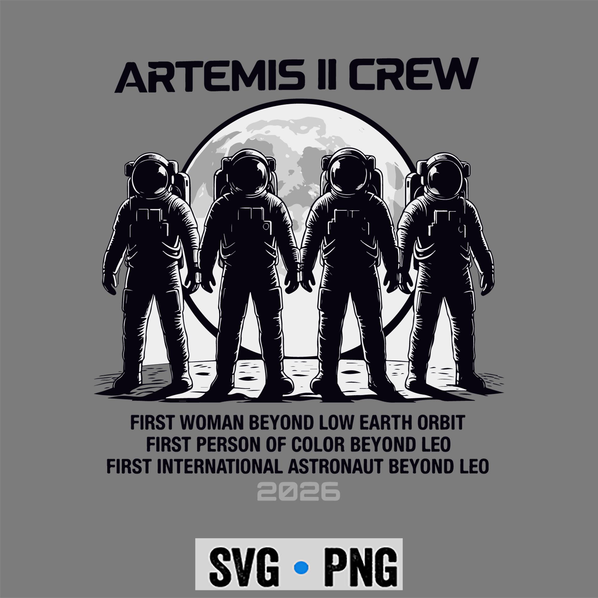 Artemis 2 Astronaut Moon Landing SVG PNG 1 Artemis 2 Astronaut Moon Landing SVG PNG