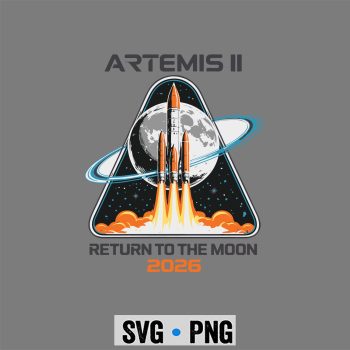 Classic Shop 35 Artemis II to The Moon Rocket Launch Space Exploration SVG PNG