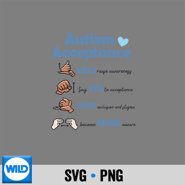 Autism Acceptance Autism Awarenes SVG PNG 1 Autism Acceptance Autism Awarenes SVG PNG