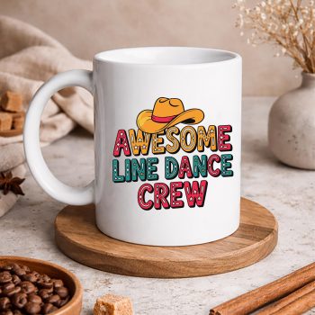AwesomeLineDanceCrewWesternCowboyHatmug