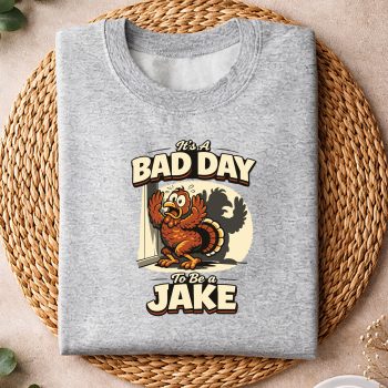 Alternative view of Bad Day to Be A Jake Gobbler Cartoon Turkey Hunting Season SVG PNG