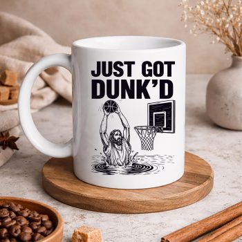 BaptismJesusBasketballJustGotDunkdChristianmug