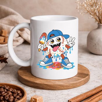 BaseballDripforBoysIceCreamDripBaseballSummerSportmug