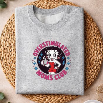 Alternative view of Betty Boop Overstimulated Moms Club Neurodivergent Mom Mental Health SVG PNG