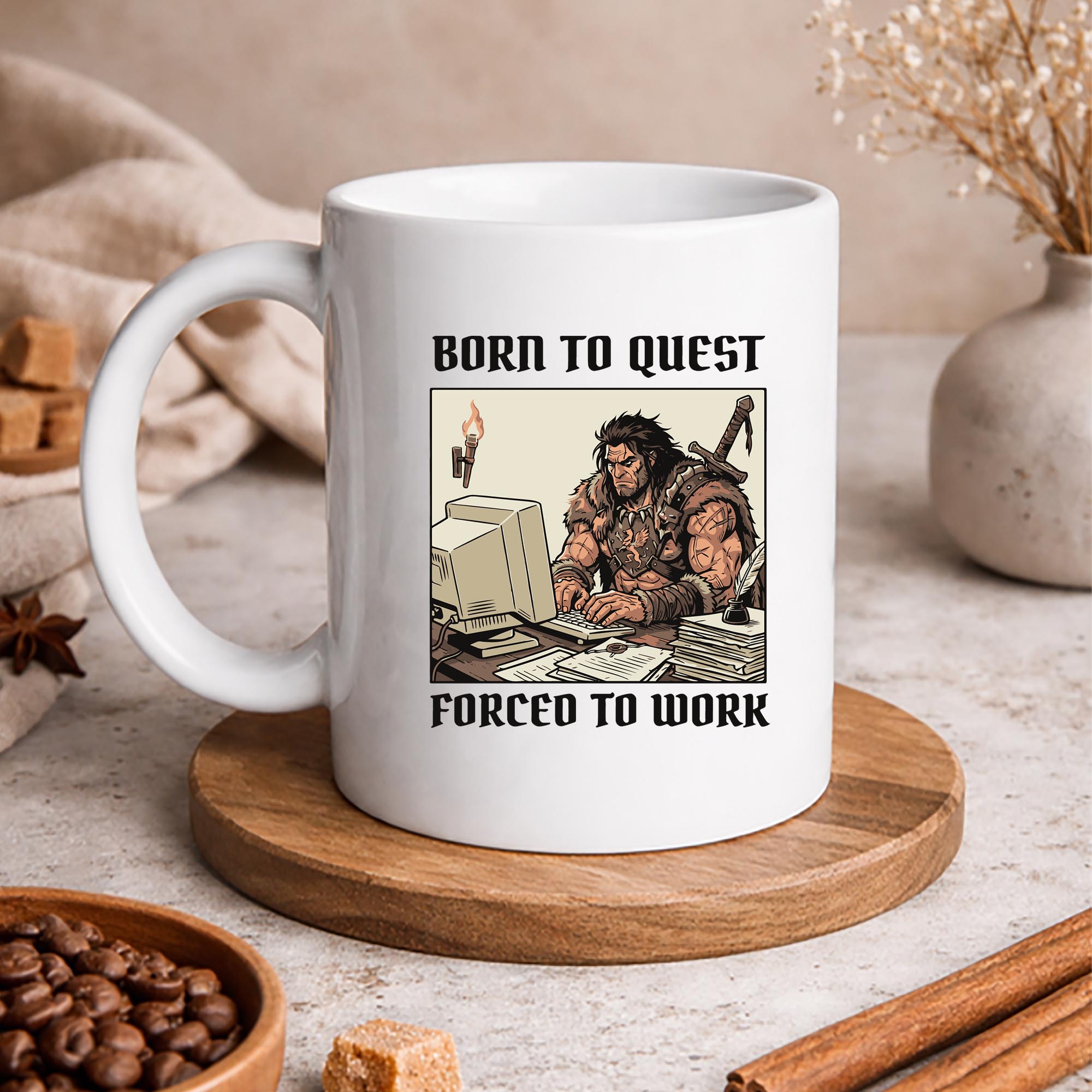 Born to Quest Forced to Work Funny Gamer Barbarian Sarcastic SVG PNG 3 Born to Quest Forced to Work Funny Gamer Barbarian Sarcastic SVG PNG - Image 3