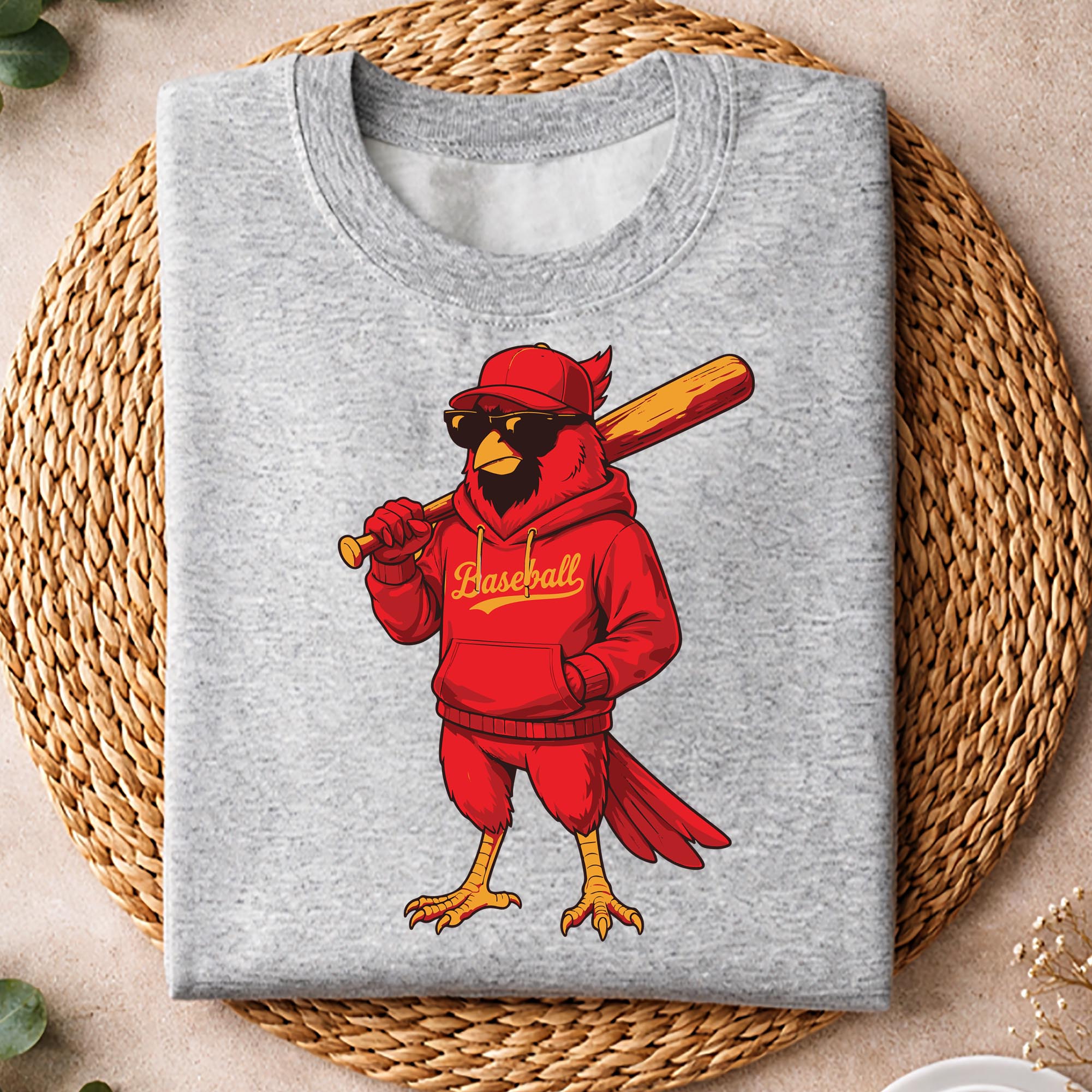 Cardinal Bird Baseball Retro SVG PNG 2 Cardinal Bird Baseball Retro SVG PNG - Image 2