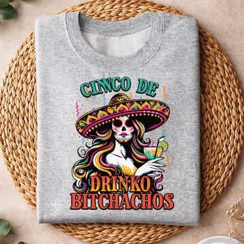 Alternative view of Cinco De Mayo Woman Sugar Skull Fiesta Party Mexican SVG PNG