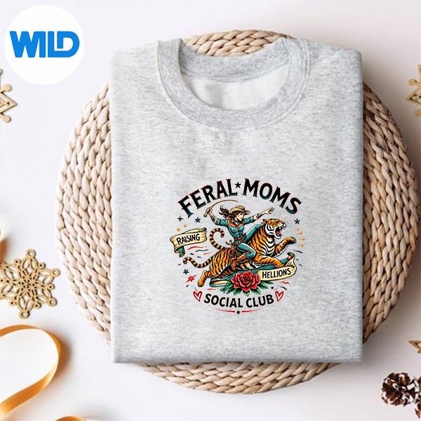 Cowgirl Raising Hellions Tiger Rider Feral Moms Social Club SVG PNG 2 Cowgirl Raising Hellions Tiger Rider Feral Moms Social Club SVG PNG - Image 2