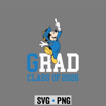 Classic Shop 15 Disney Mickey Mouse Graduation 2026 Rad Grad Class of 26 SVG PNG